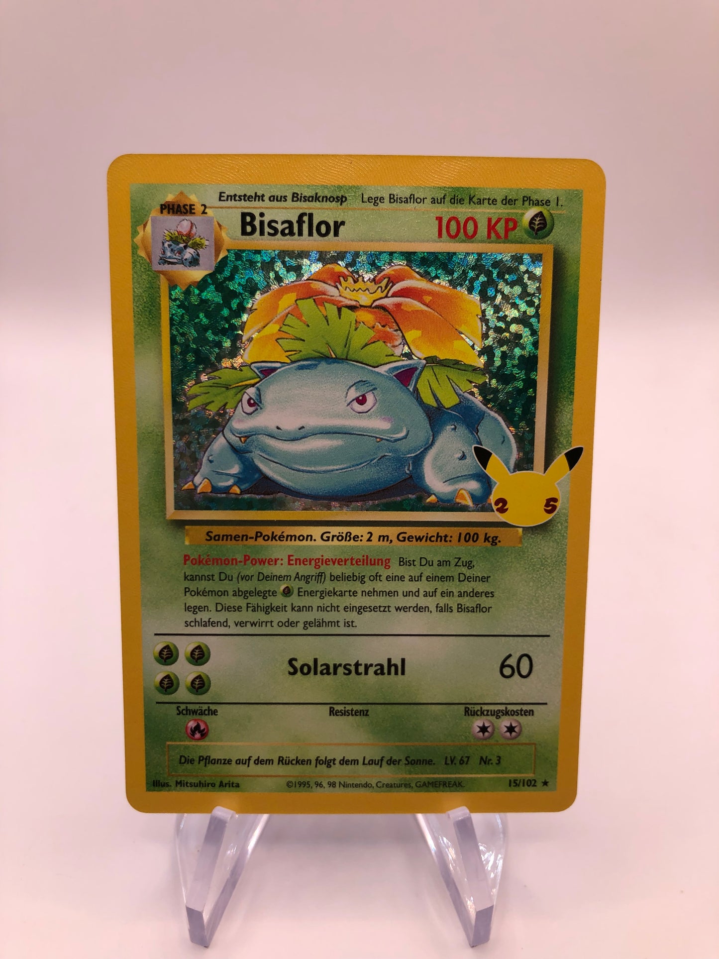 Pokemon Karte Holo Celebration Bisaflor 15/102 Deutsch