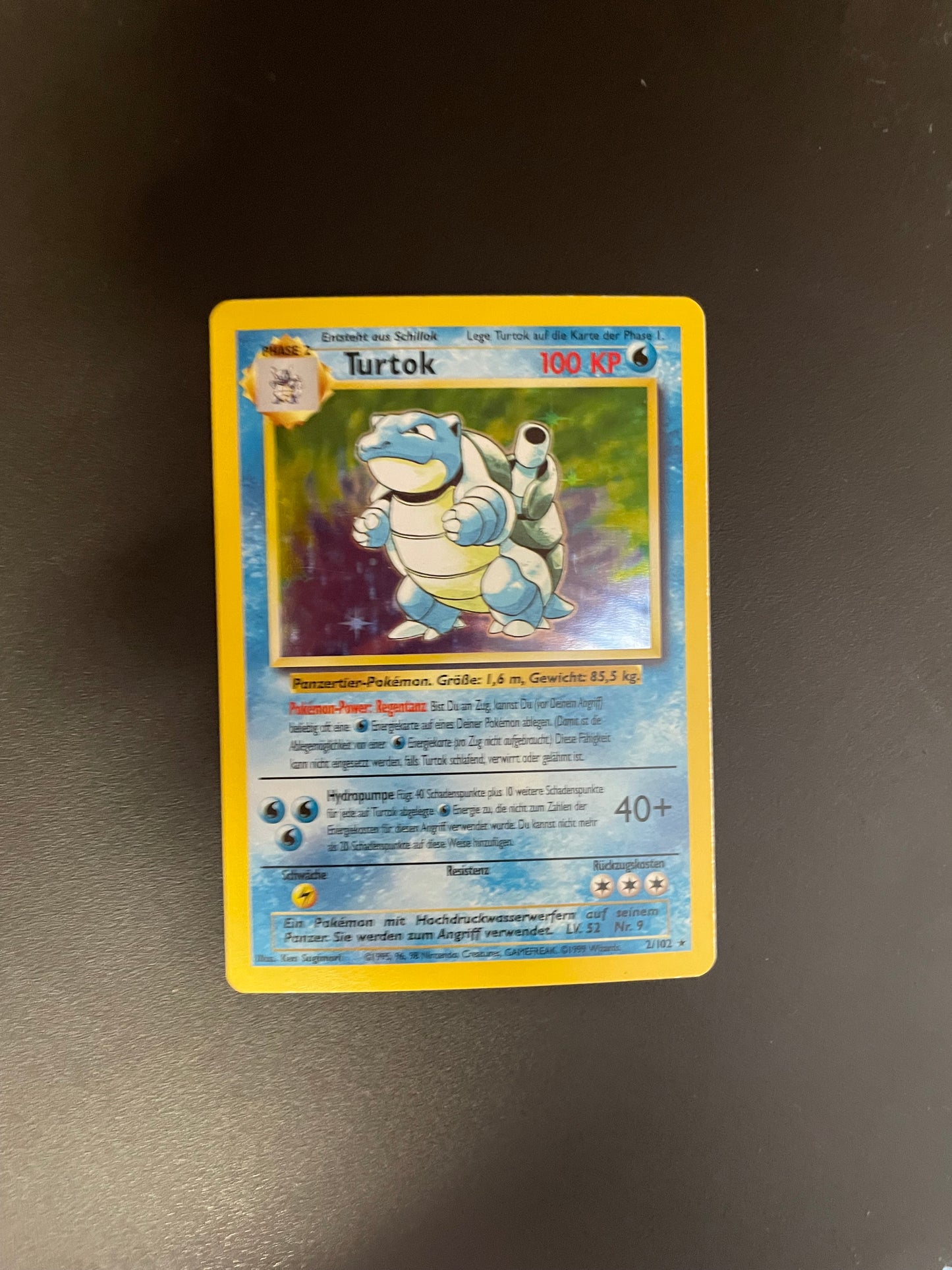Pokemon Karte Holo Turtok 2/102 Deutsch