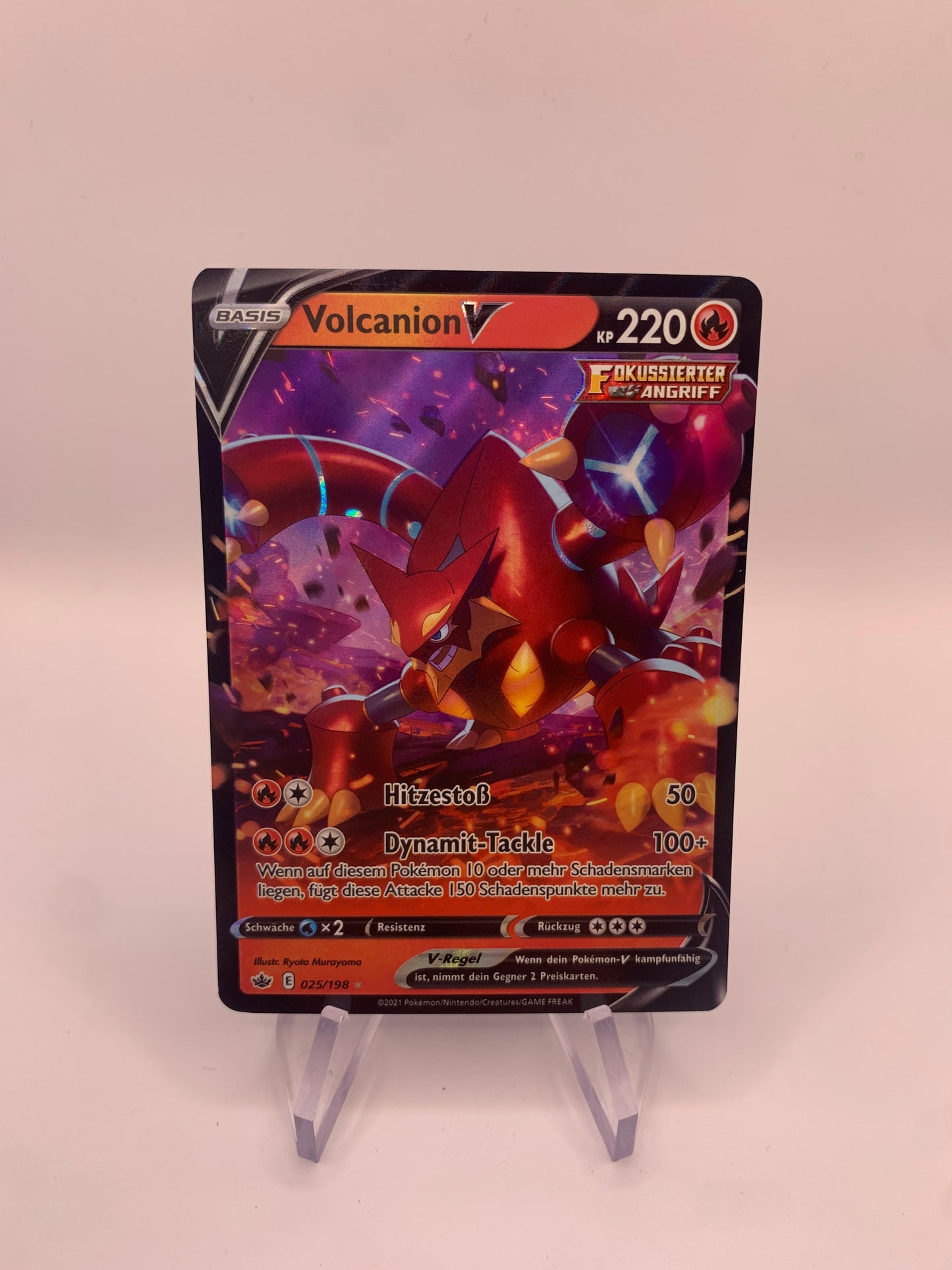 Pokemon Karte V Volcanion 25/198 Deutsch