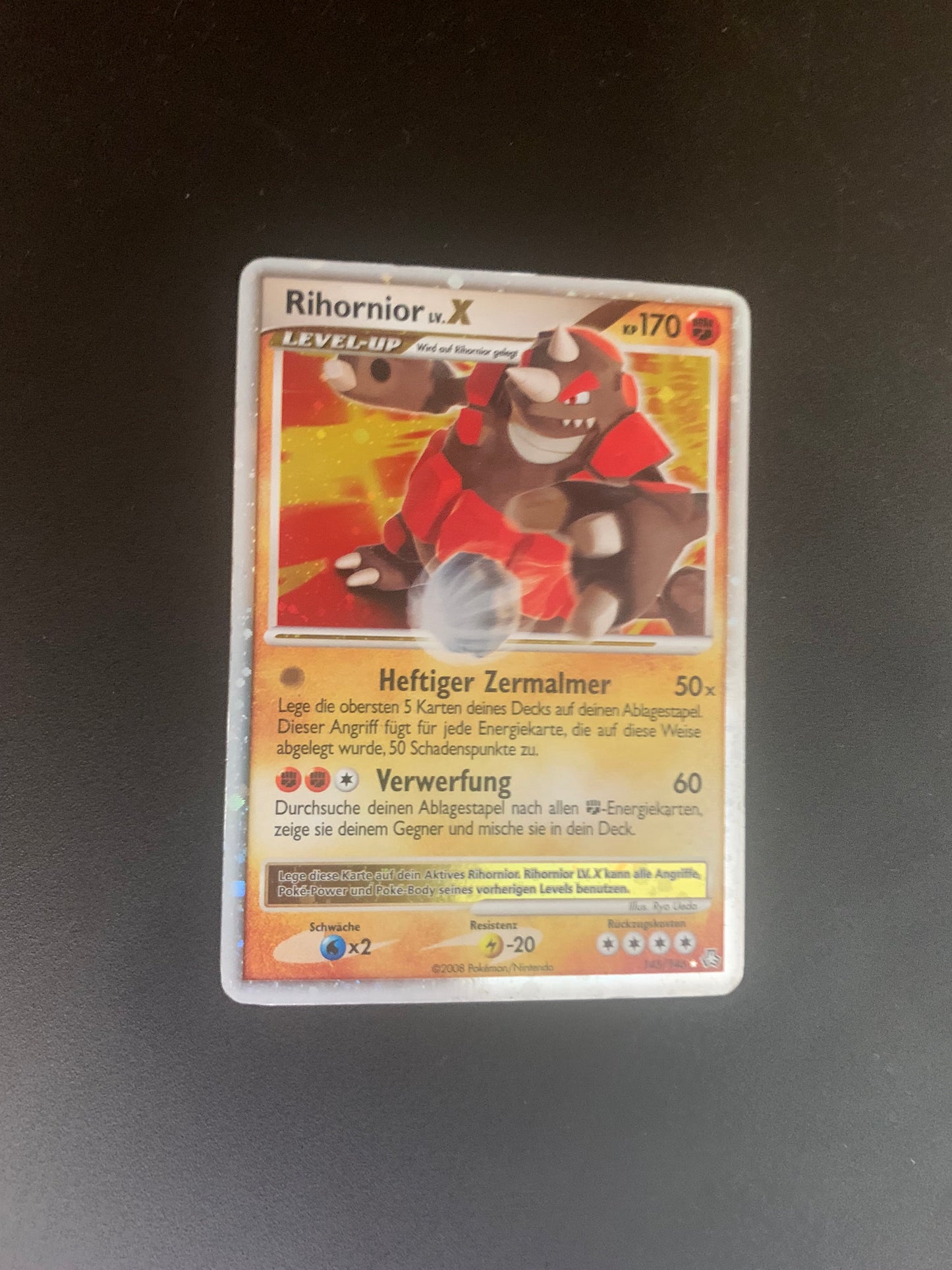 Pokemon Karte Rihornior Lv.X 145/146 Deutsch