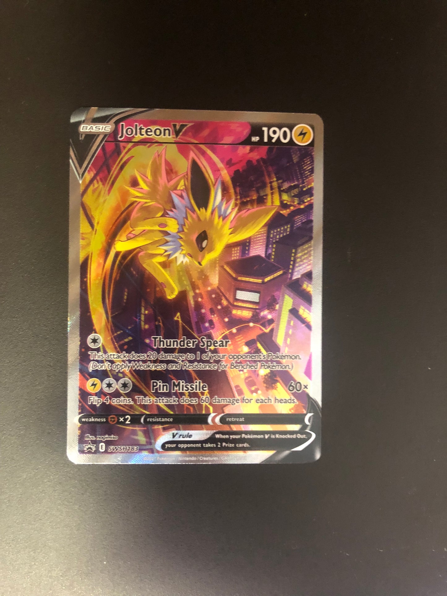 Pokemon Karte V Promo Alt-Art Jolteon SWSH183  Englisch