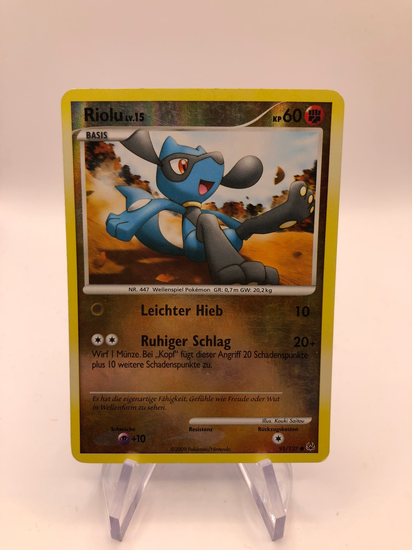 Pokemon Karte Revers Riolu 91/127 Deutsch