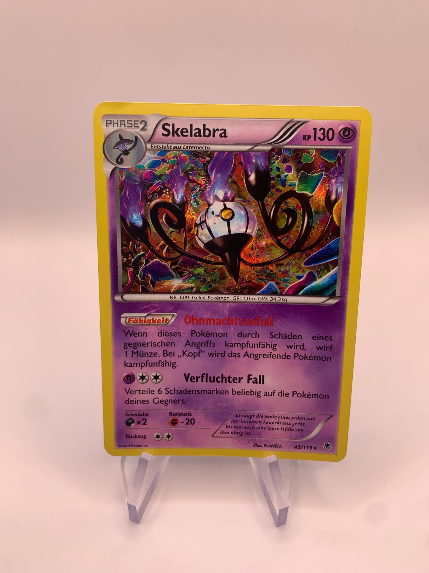 Pokemon Karte Holo Skelabra 43/119 Deutsch