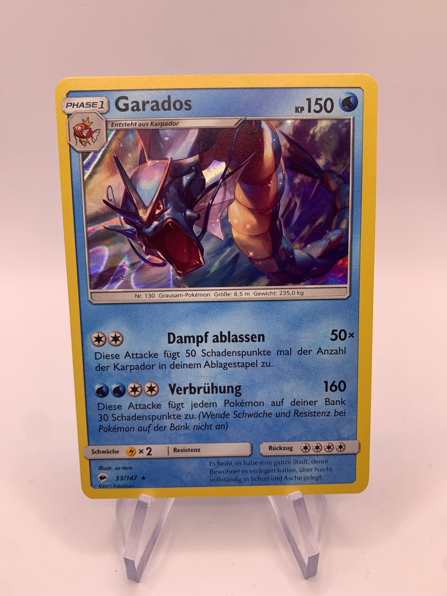 Pokémon card Holo Gyarados 33/147 German