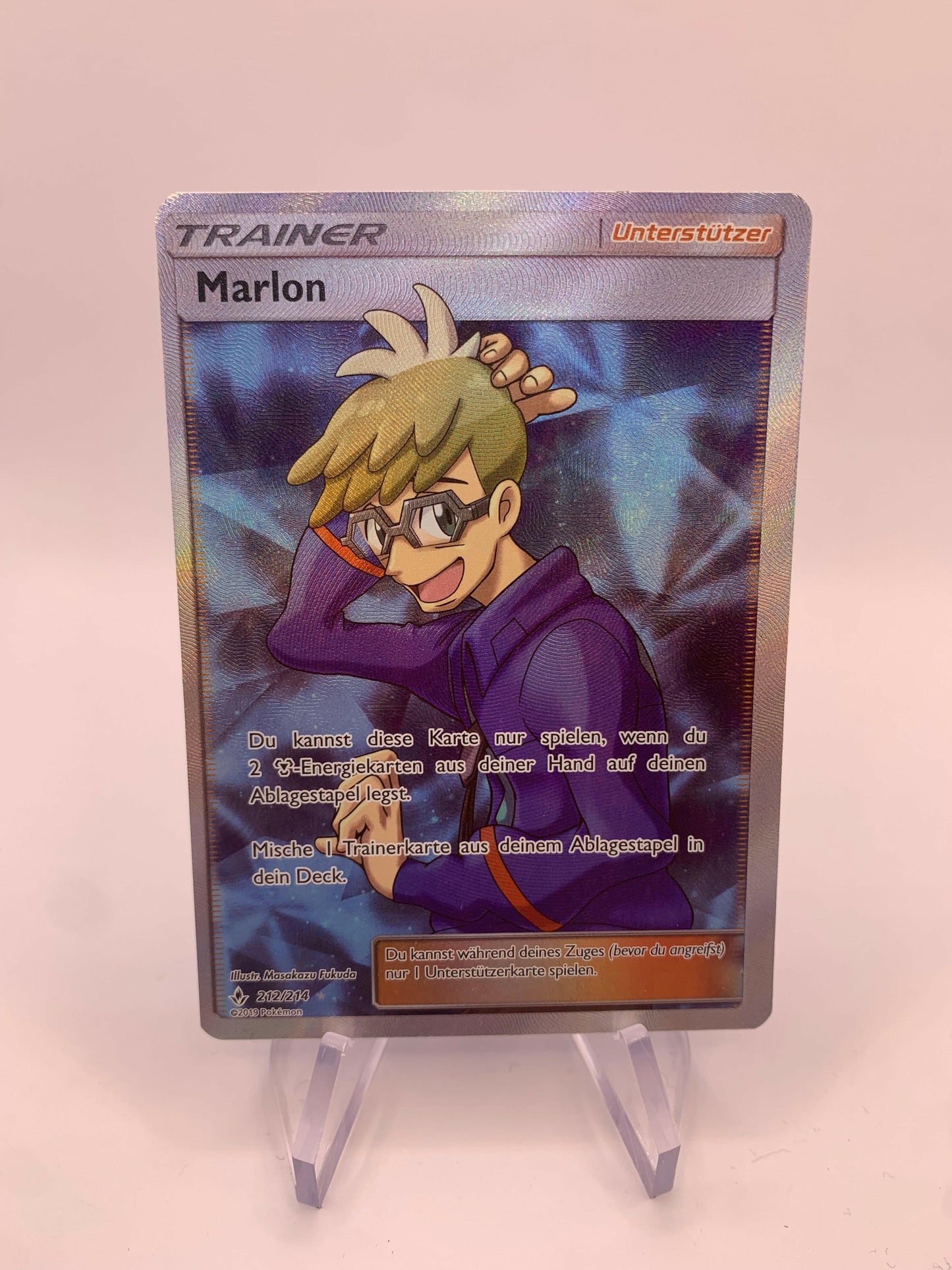 Pokémon card trainer Marlon 212/214 German