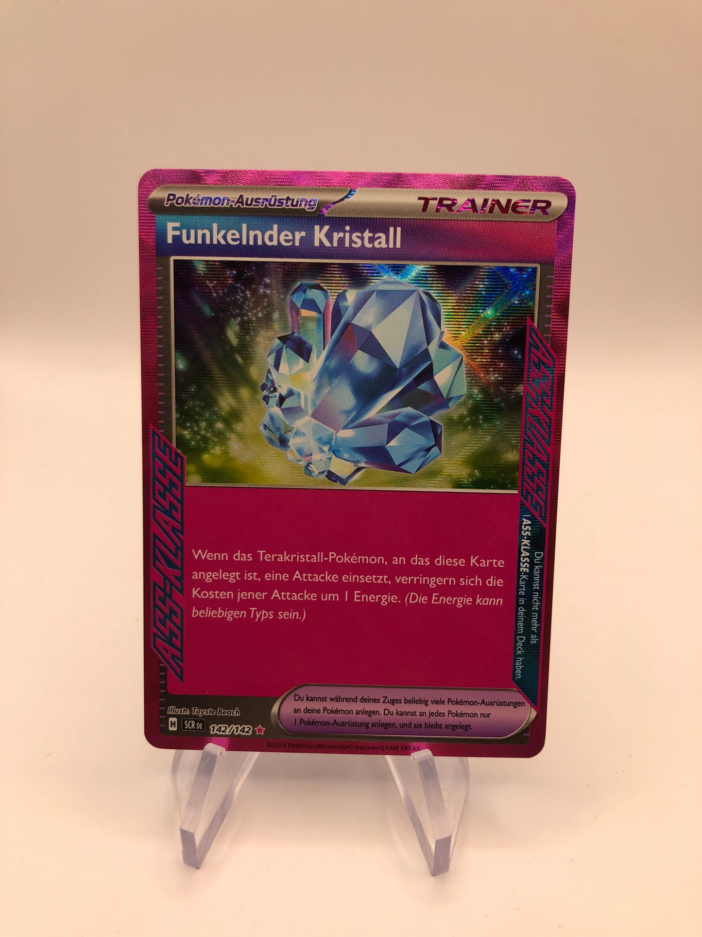 Pokemon Karte Trainer Funkelder Kristall 142/142 Deutsch