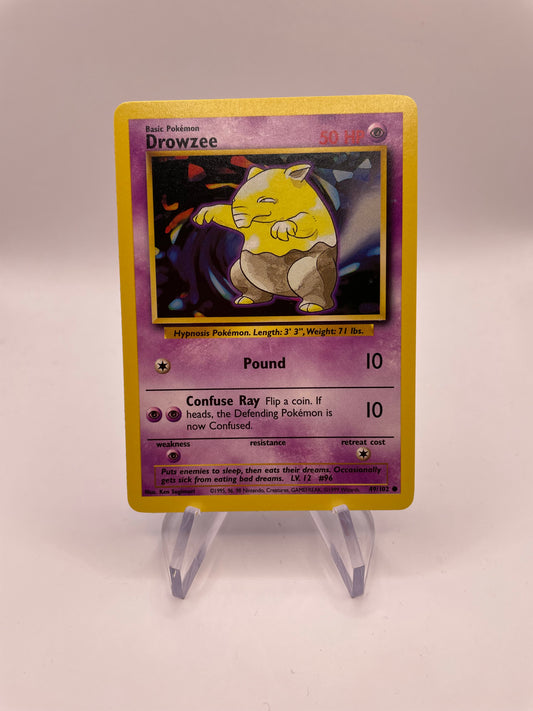 Pokemon Karte Base Set Drowzee 49/102 Englisch