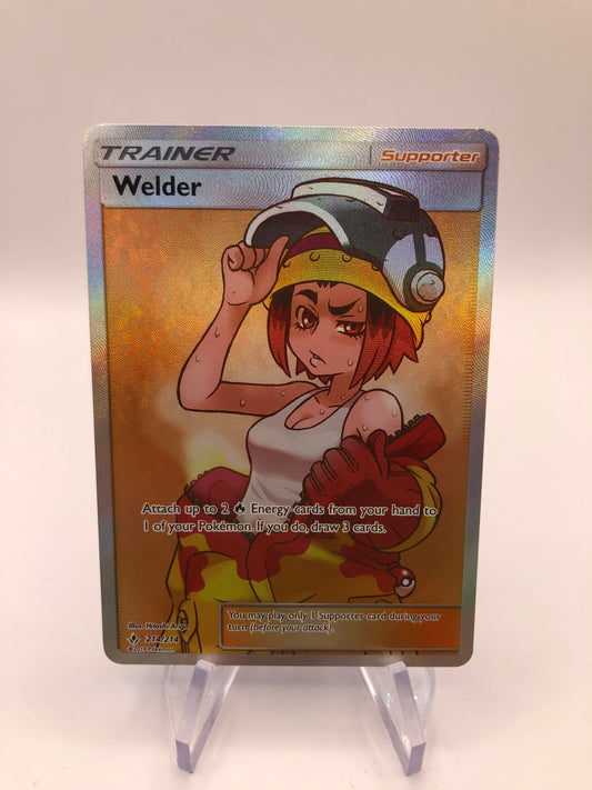 Pokemon Karte Trainer Welder 214/214 Deutsch