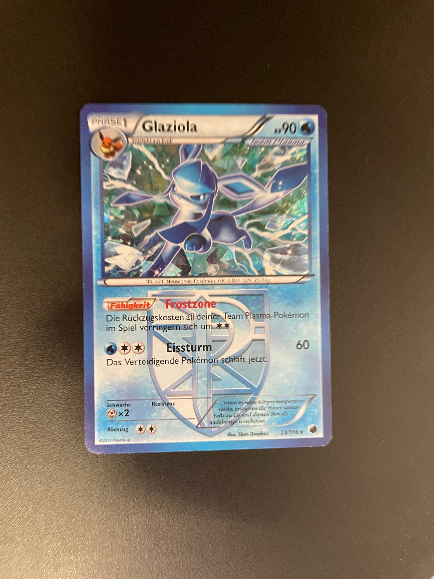 Pokemon Karte Holo Glaziola 23/116 Deutsch