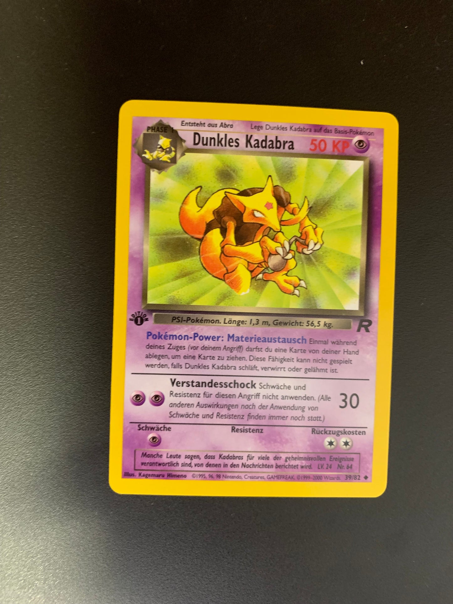 Pokemon Karte Rocket 1.Edition 39/82 Deutsch