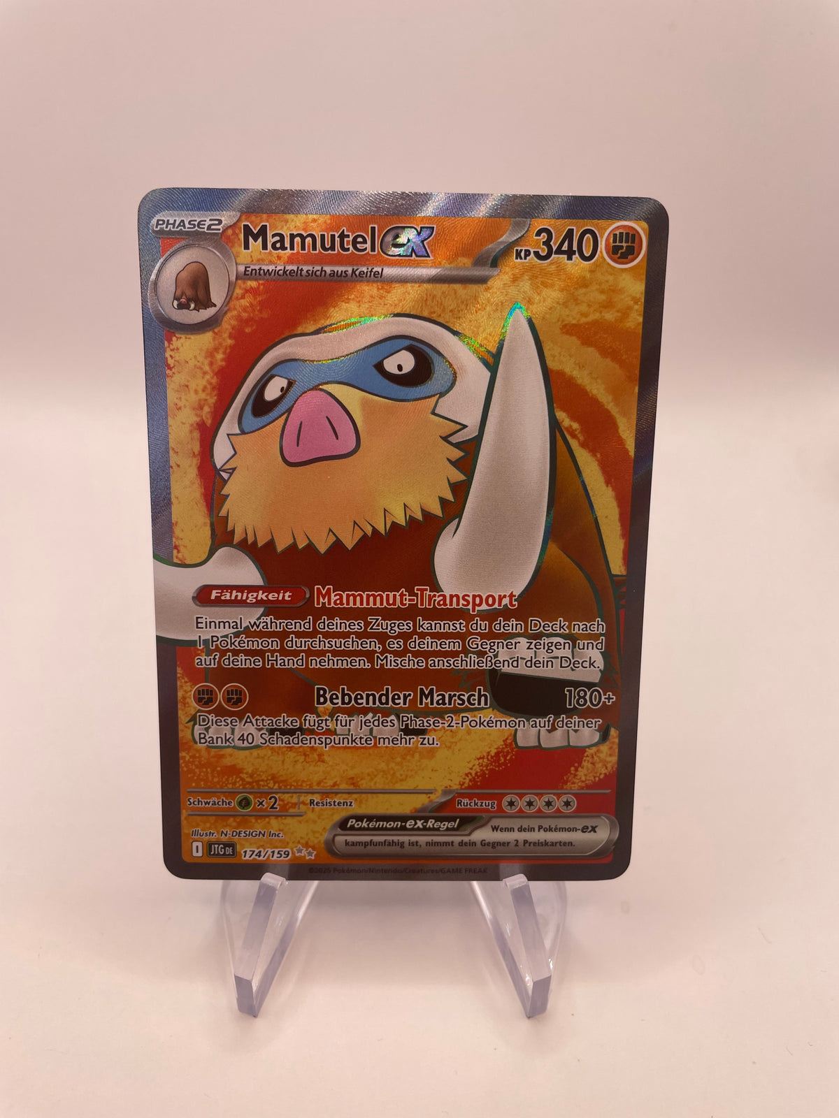 Pokemon Karte Ex Fullart Mamutel 174/159 Deutsch