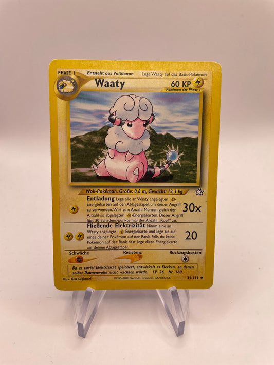 Pokemon Karte Neo Genesis Waaty 34/111 Deutsch
