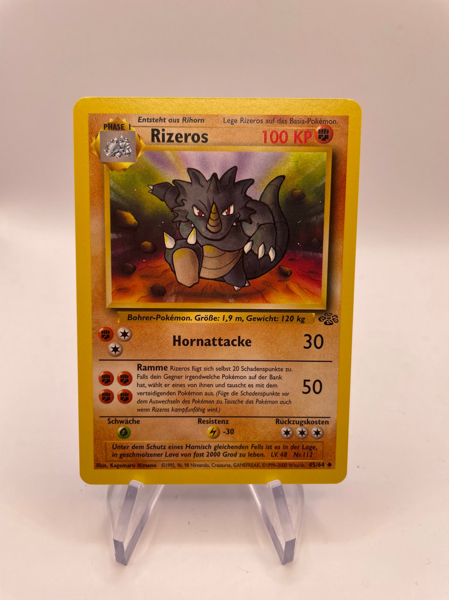Pokemon Karte Rizeros 45/64 Jungel Deutsch