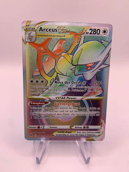 Pokemon Karte Vstar Rainbow Arceus 176/172 Deutsch