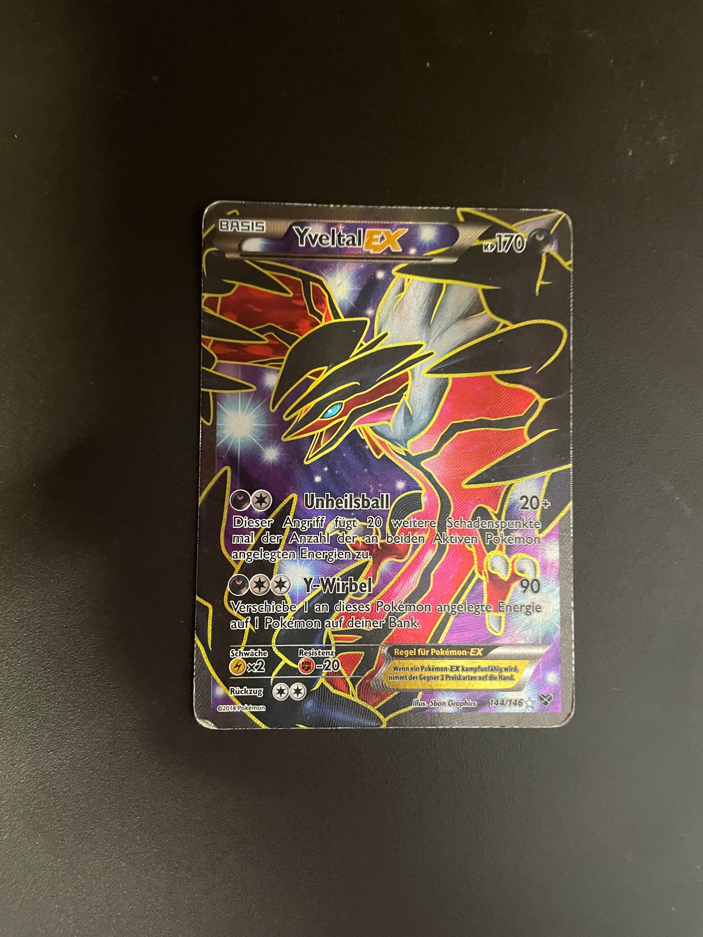 Pokemon Karte EX Yveltal 144/146 Deutsch