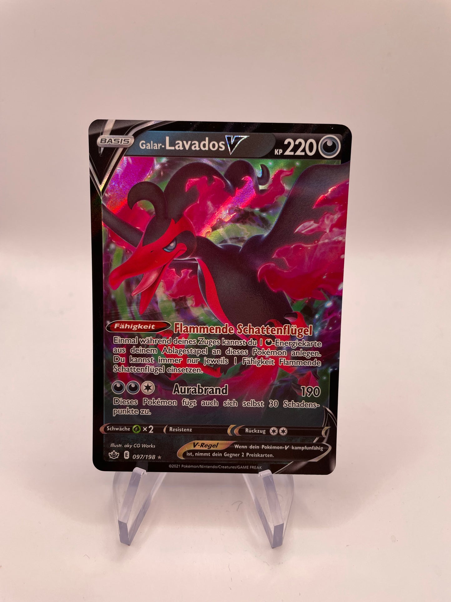Pokémon Karte V Lavados 97/198 Deutsch