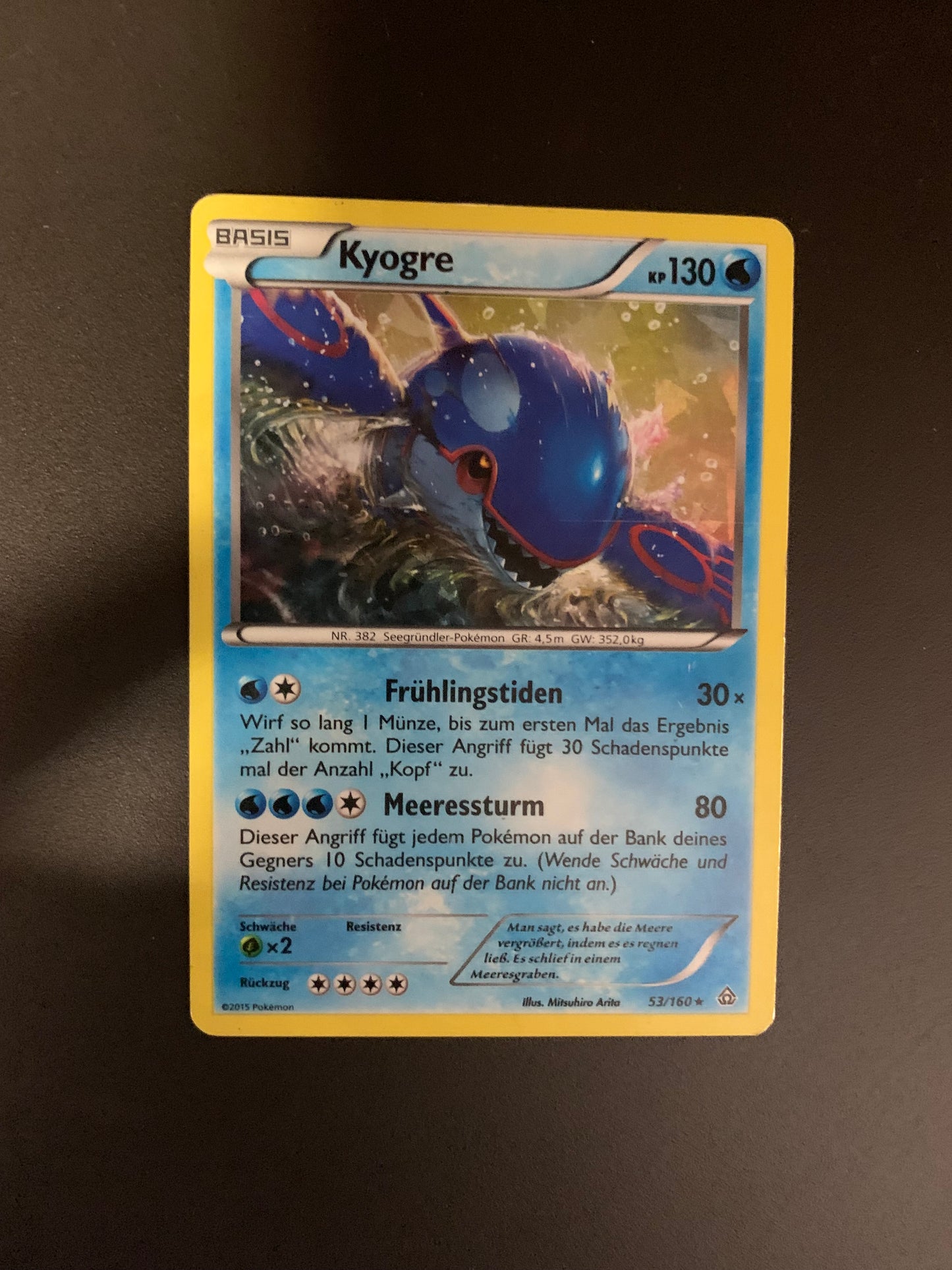 Pokemon Karte Holo Kyogre 53/160 Deutsch