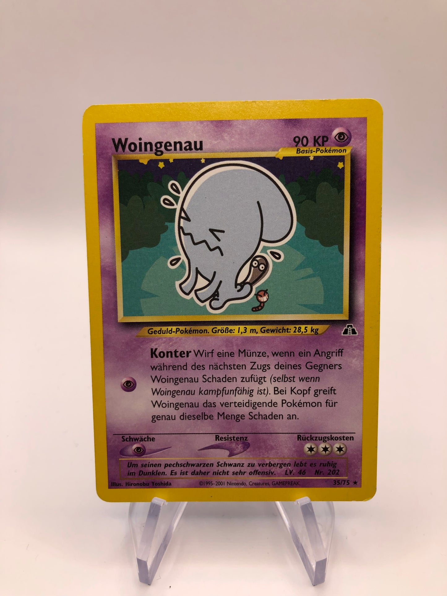 Pokemon Karte Neo Discovery Woingenau 35/75 Deutsch