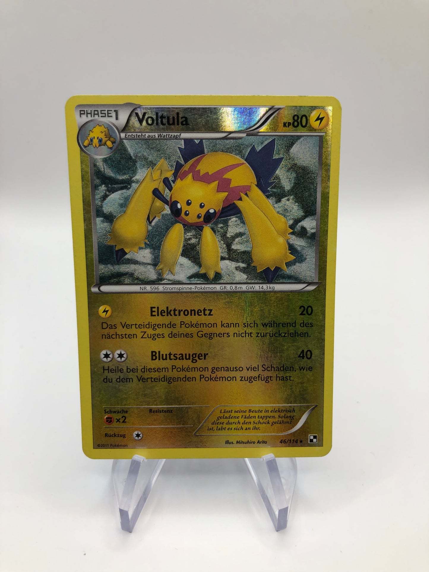 Pokemon Karte Revers Voltula 46/114 Deutsch