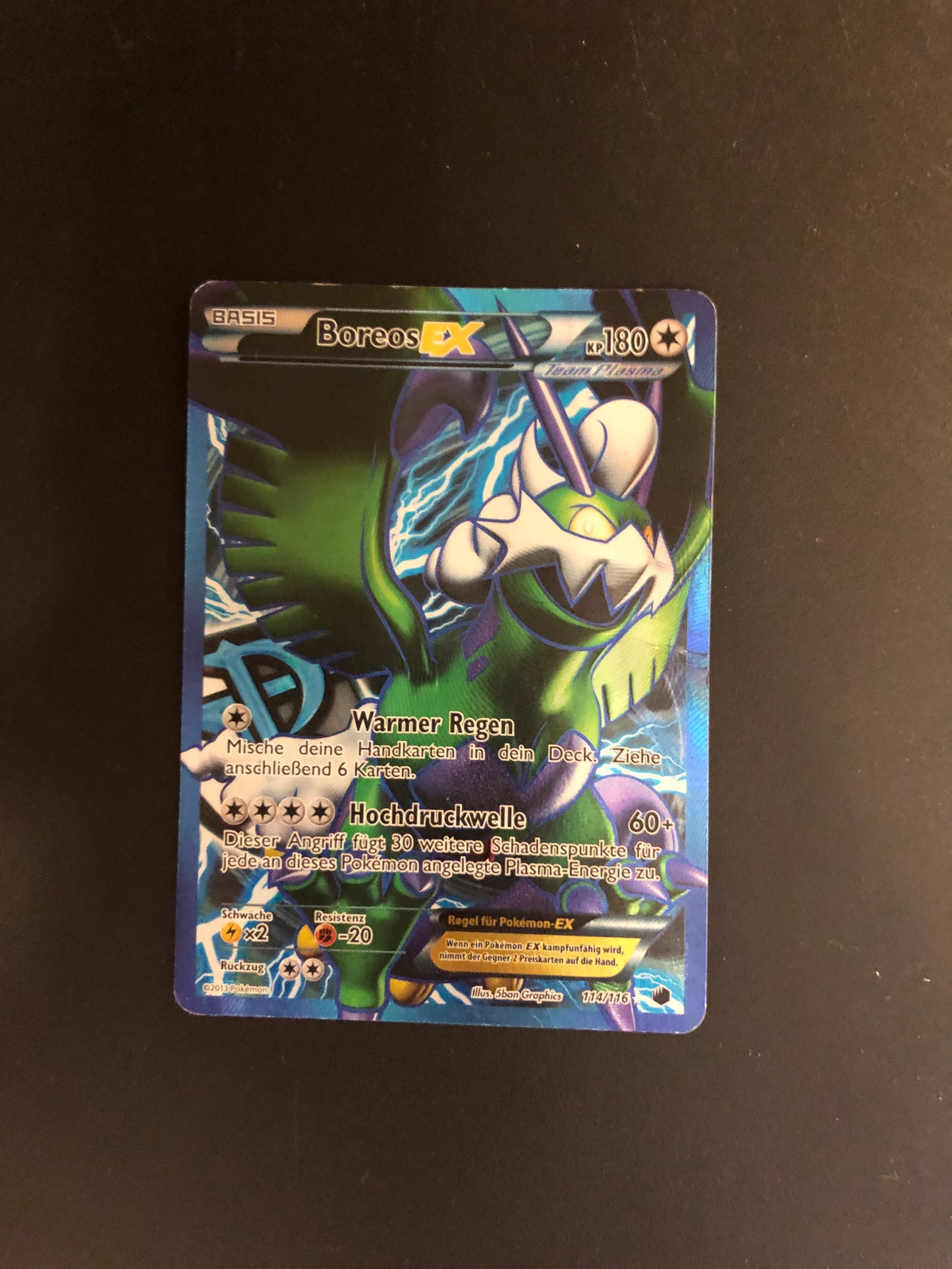 Pokemon Karte EX Boreos 114/116 Deutsch
