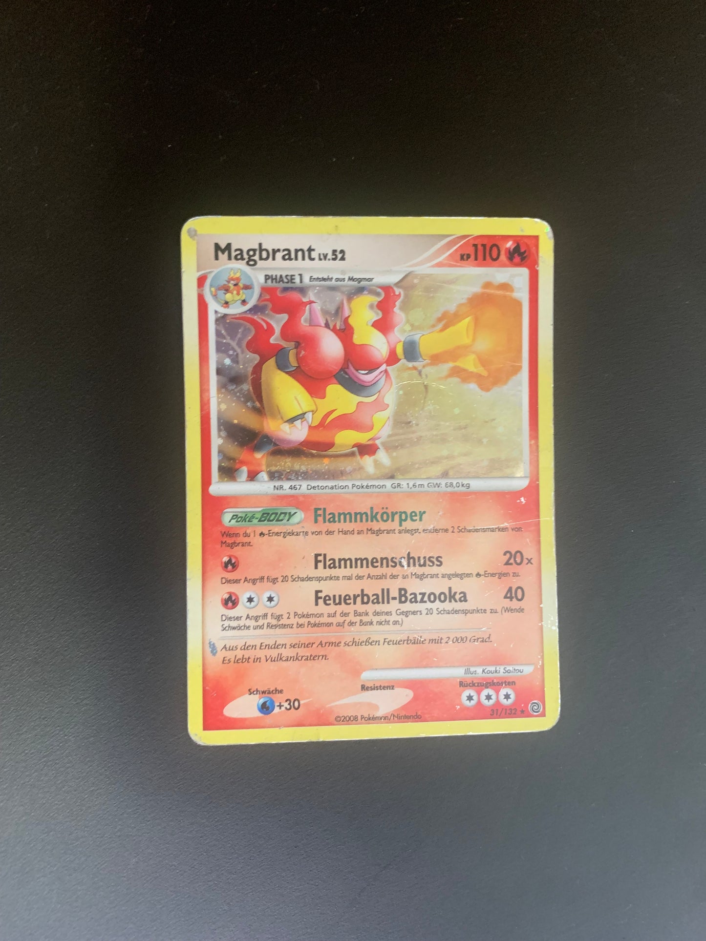 Pokemon Karte Holo Magbrant 31/132 Deutsch