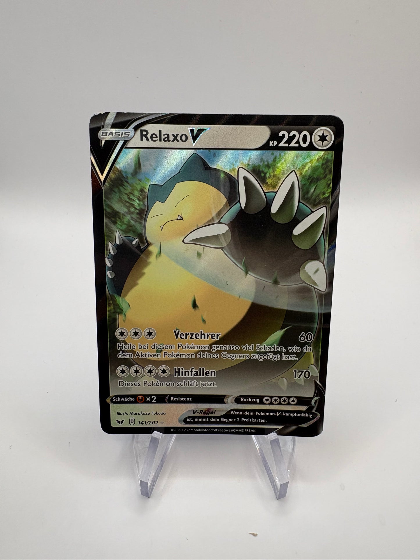 Pokemon Karte V Relaxo 141/202 Deutsch