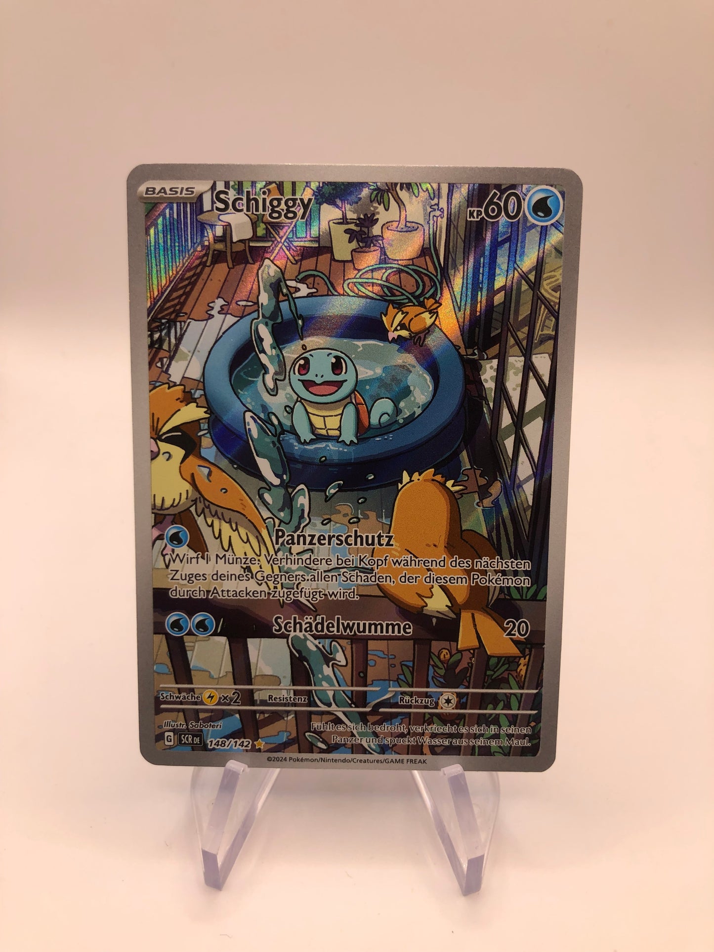 Pokemon Karte Promo Art-Rare Schiggy 148/142 Deutsch