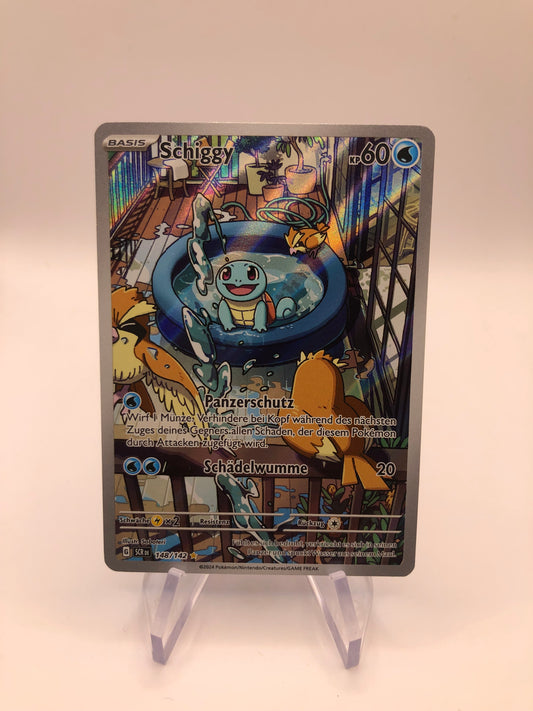 Pokemon Karte Promo Art-Rare Schiggy 148/142 Deutsch