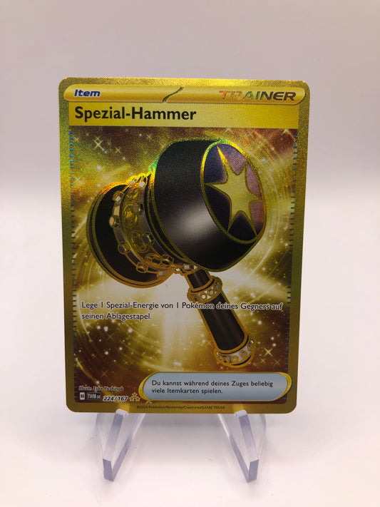 Pokemon Karte Trainer Gold Spezial-Hammer 224/167 Deutsch