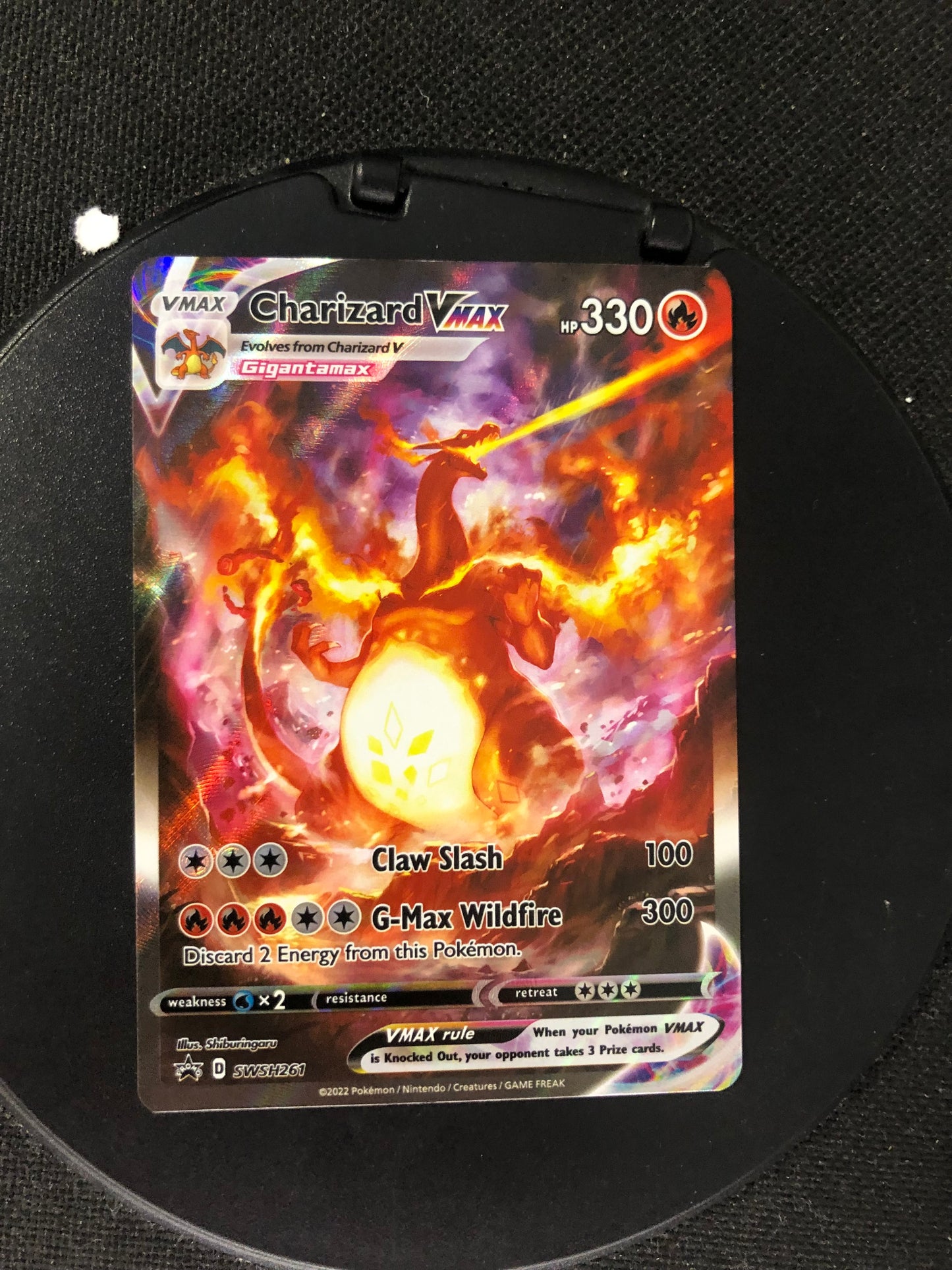 Pokemon Karte Vmax Alt-Art Glurak SWSH261 Englisch