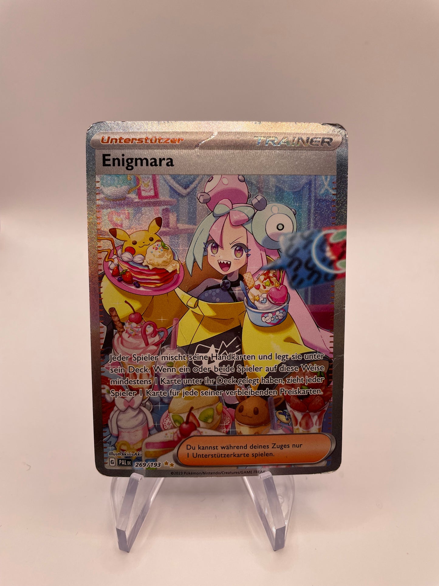 Pokemon Karte Trainer Alt-Art Iono 269/193 Deutsch