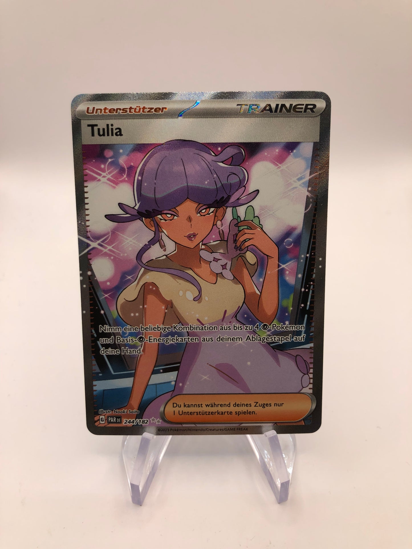 Pokemon Karte Trainer Tulia 244/182 Deutsch