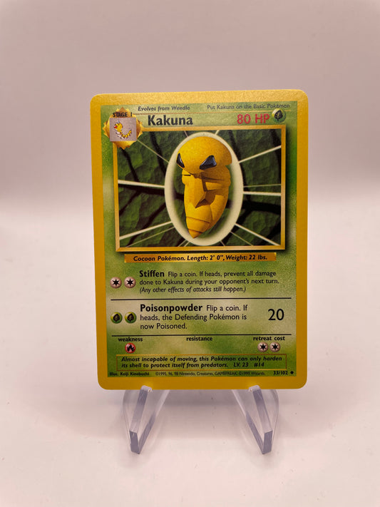 Pokemon Karte Base Set Kakuna 33/102 Englisch