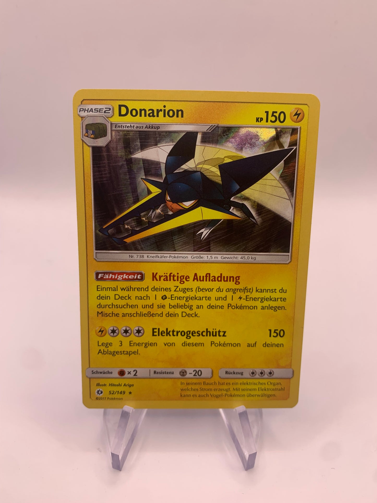 Pokemon Karte Holo Donarion 52/149 Deutsch