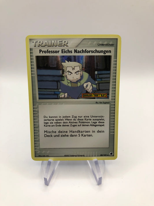 Pokemon Karte Revers Stamp Trainer Professor Eichs nachforschung 80/101 Deutsch