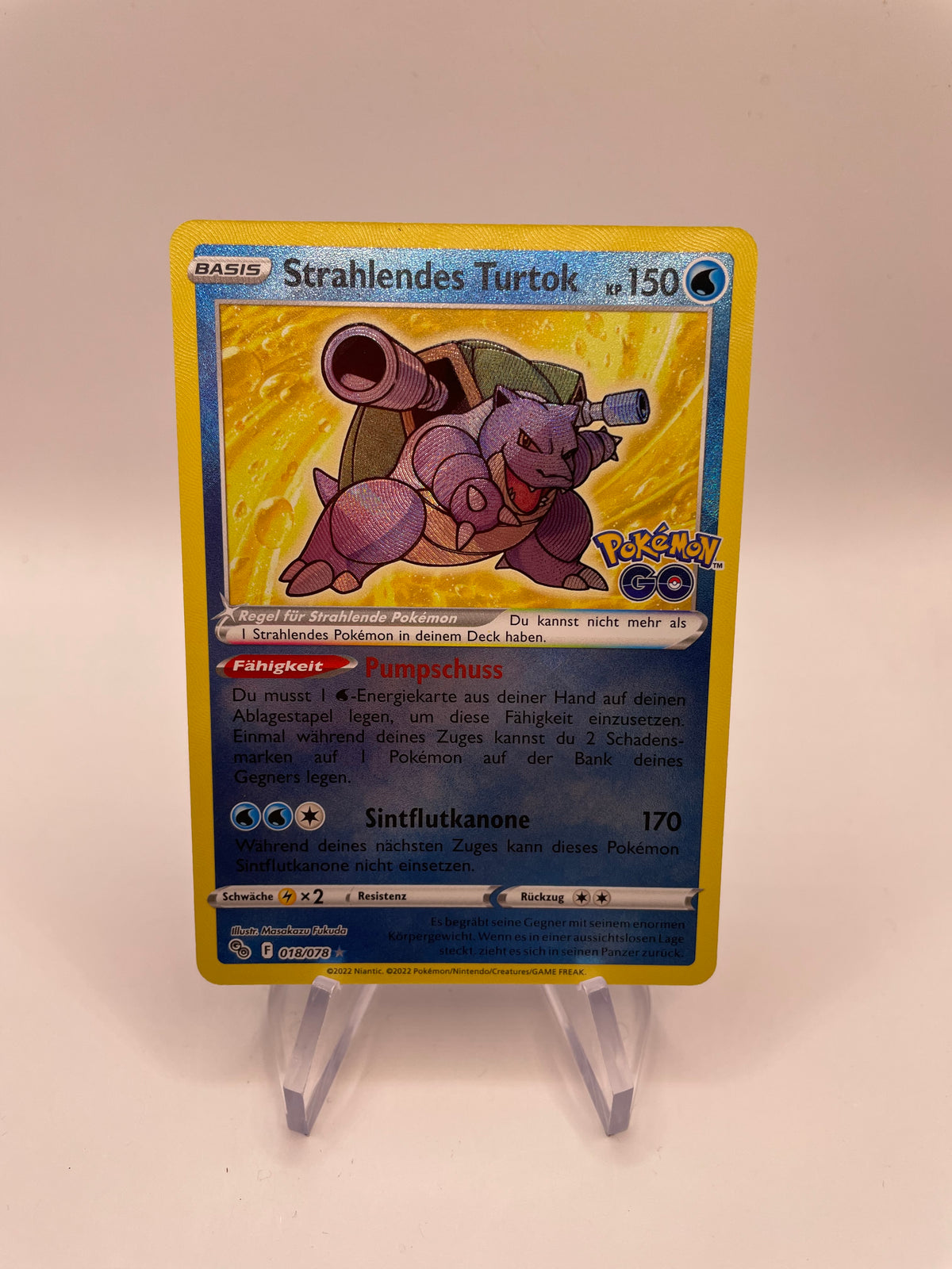 Pokemon Karte strahlendes Turtok 18/78 Deutsch