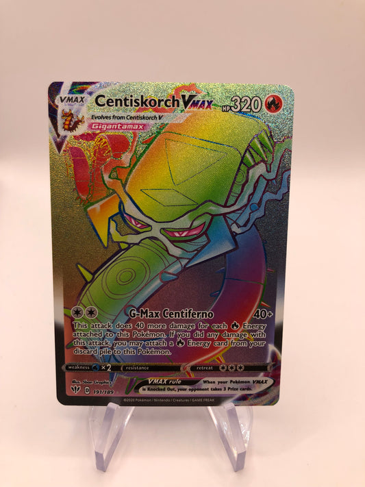 Pokemon Karte Vmax Rainbow Infernopod 191/189 Englisch