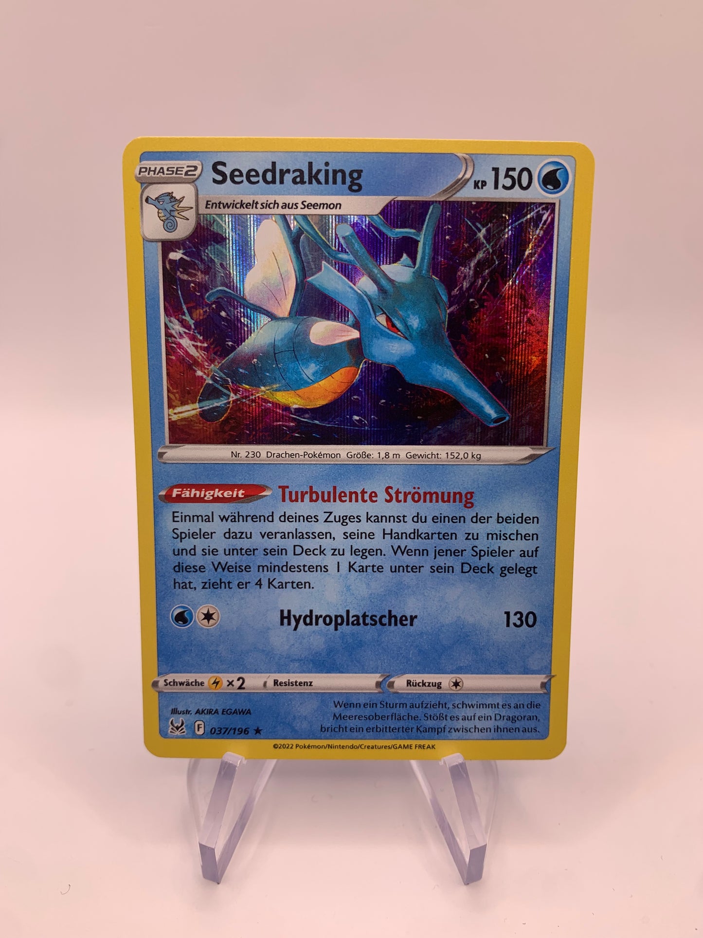 Pokémon Karte Holo Seedraking 37/196 Deutsch