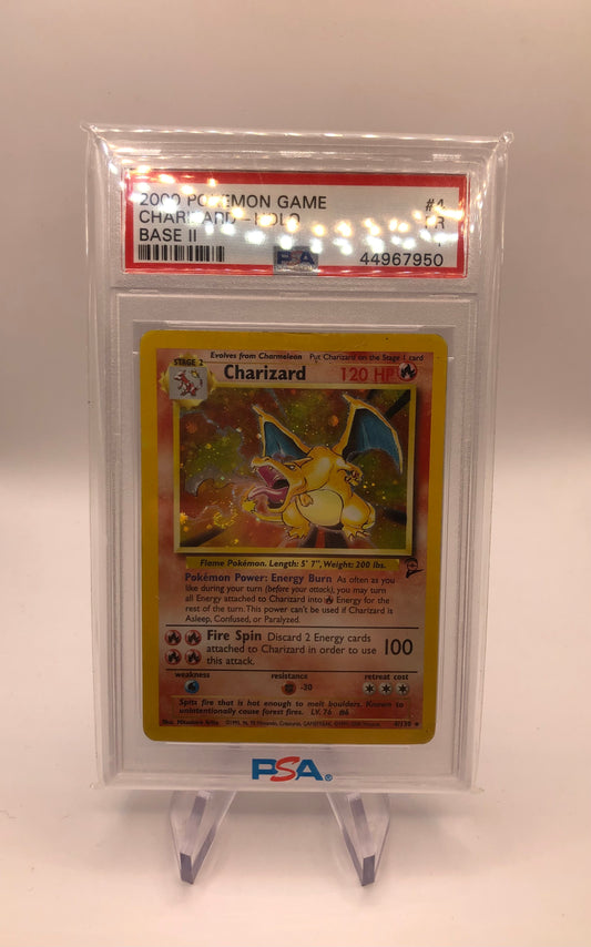 Pokemon Karte Holo Base Set 2 PSA1 Glurak 4/130 Englisch