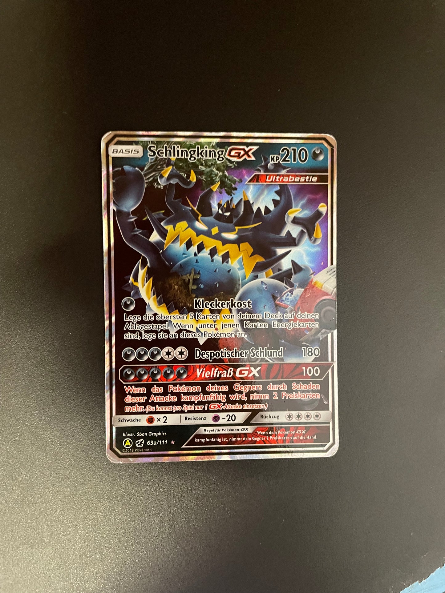 Pokemon Karte GX Schlingking 63a/111 Deutsch