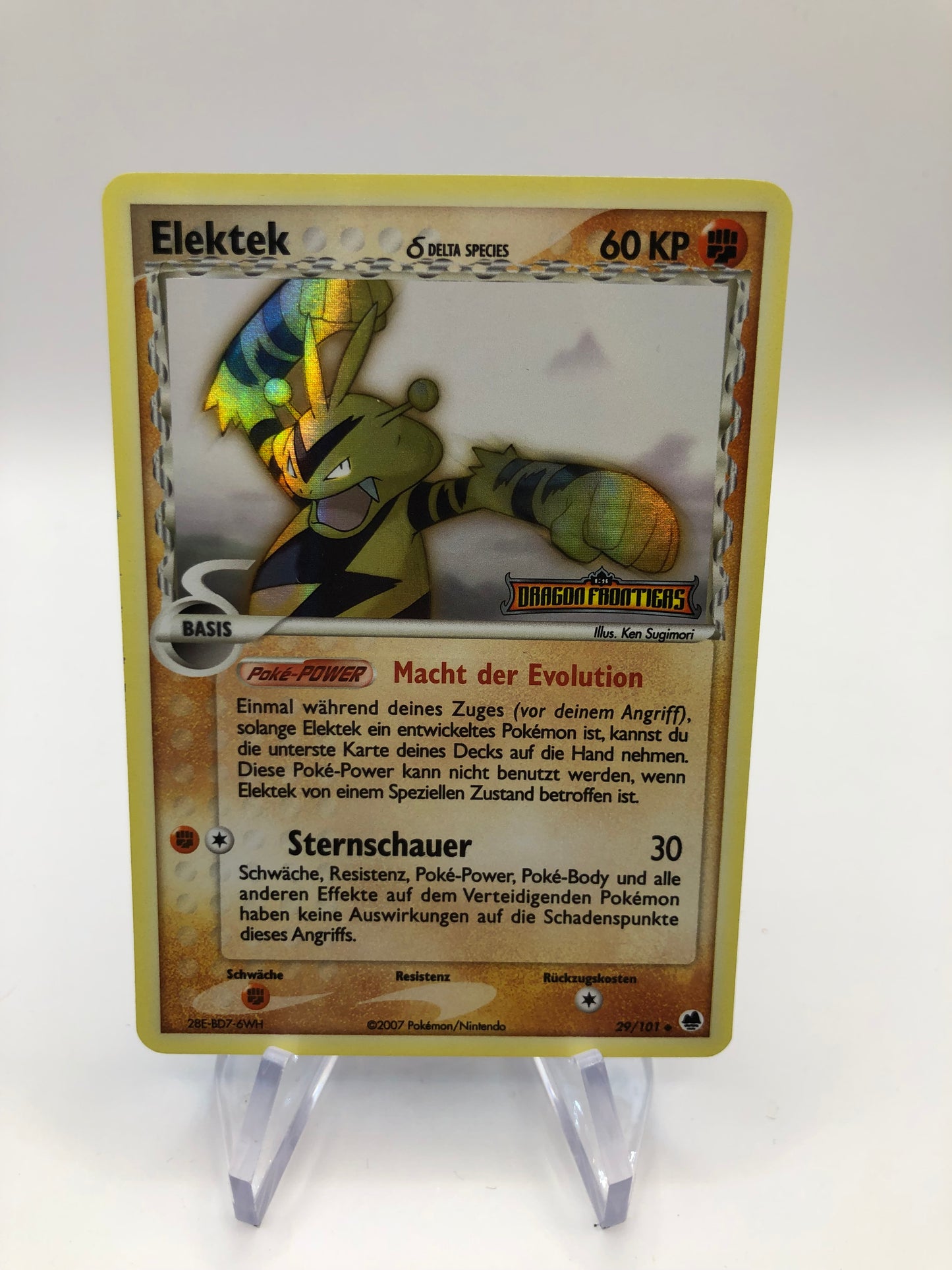 Pokemon Karte Revers Stamp Elektek 29/101 Deutsch