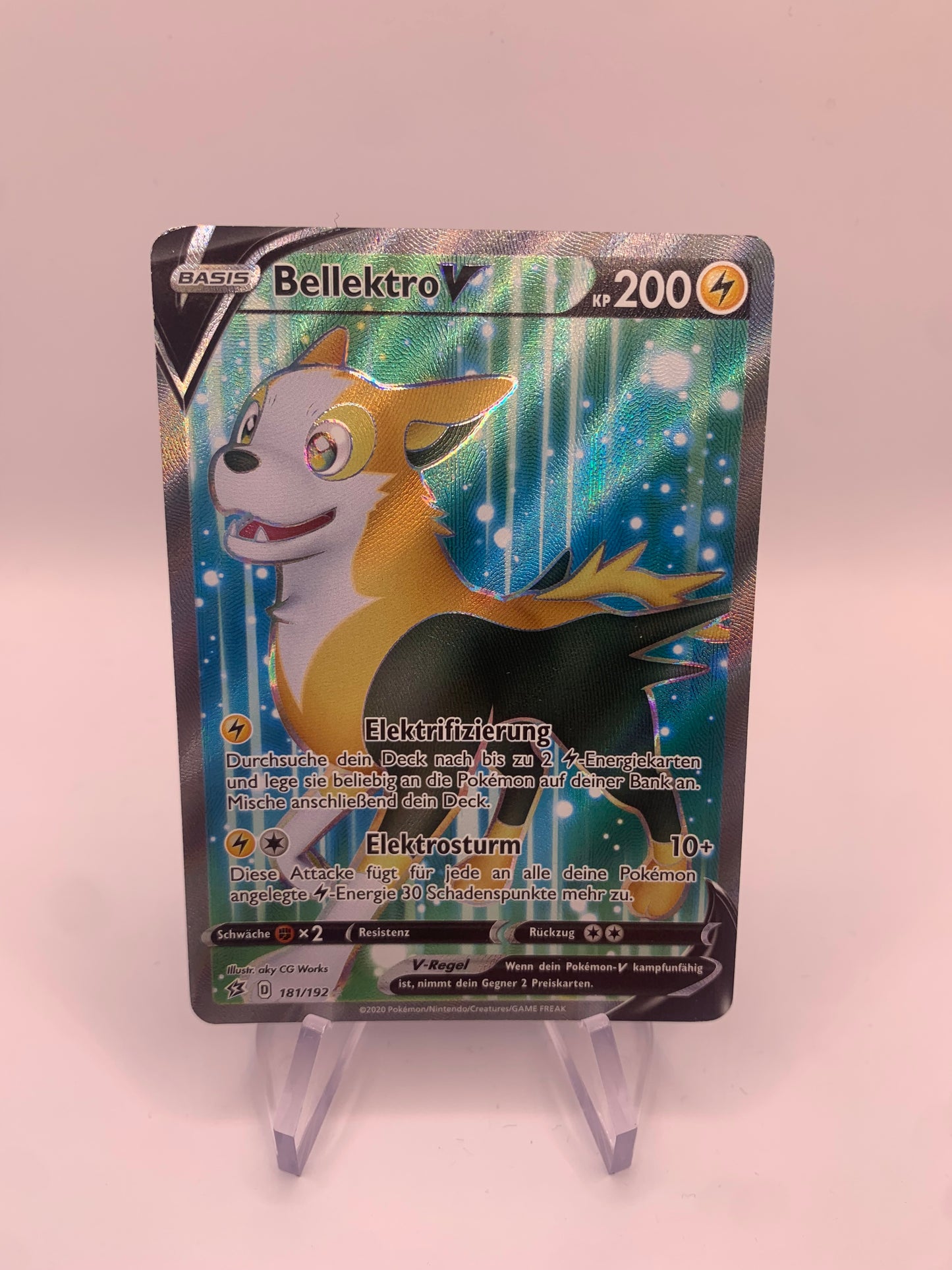 Pokemon Karte V Fullart Bellektro 181/192 Deutsch