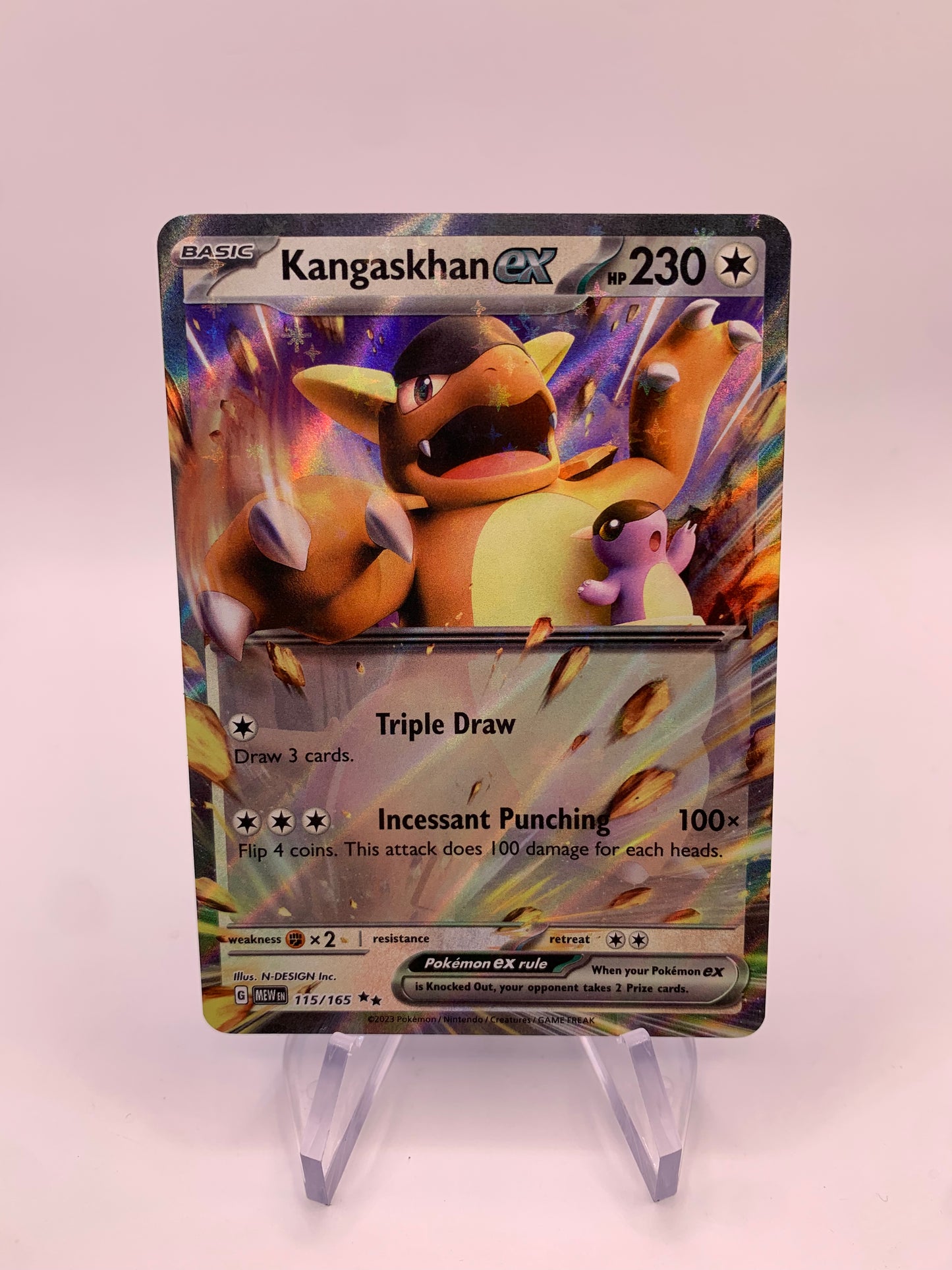 Pokemon card ex Kangama 115/165 English