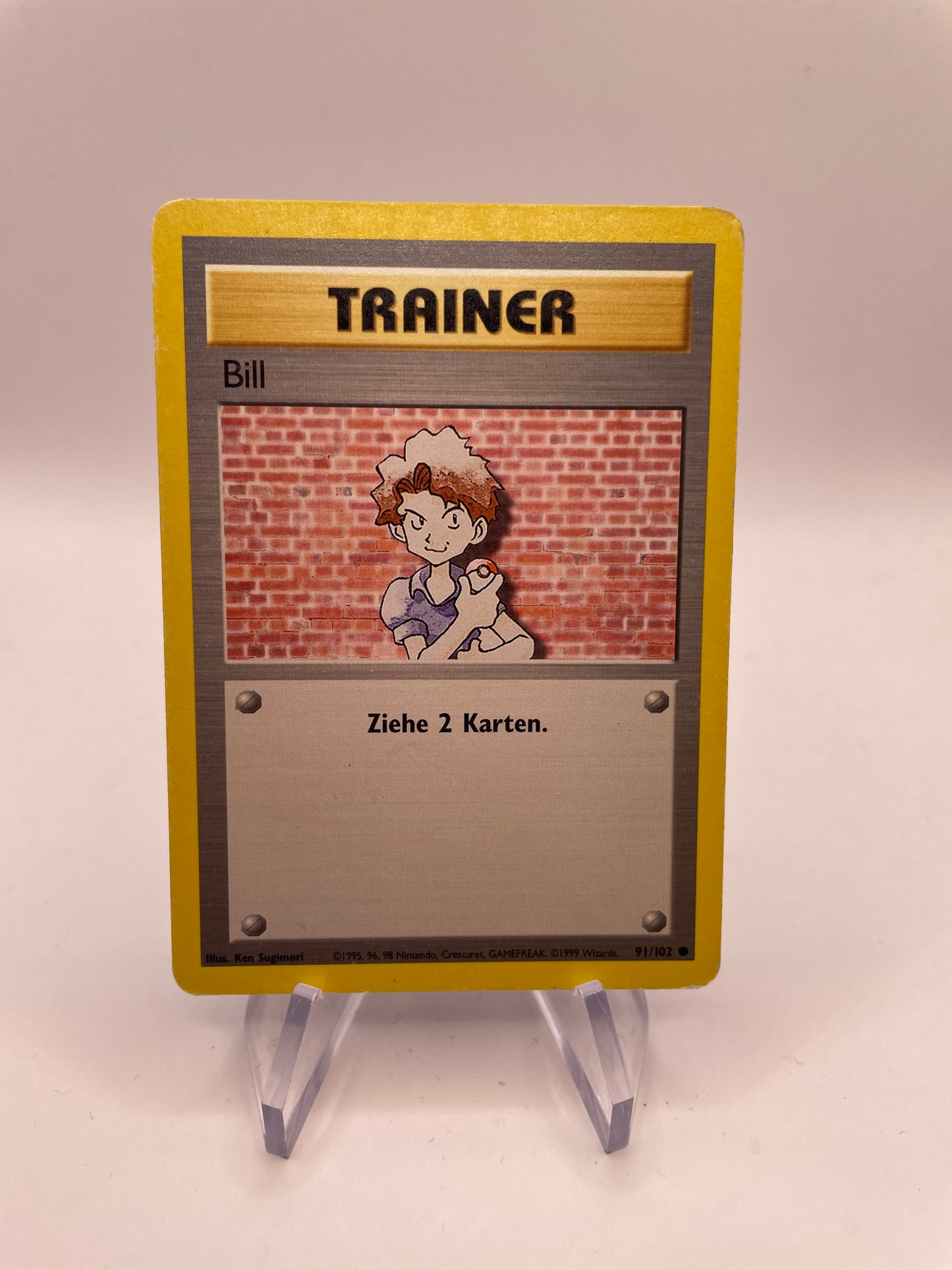 Pokemon Karte Base Set Trainer Bill 91/102 Deutsch