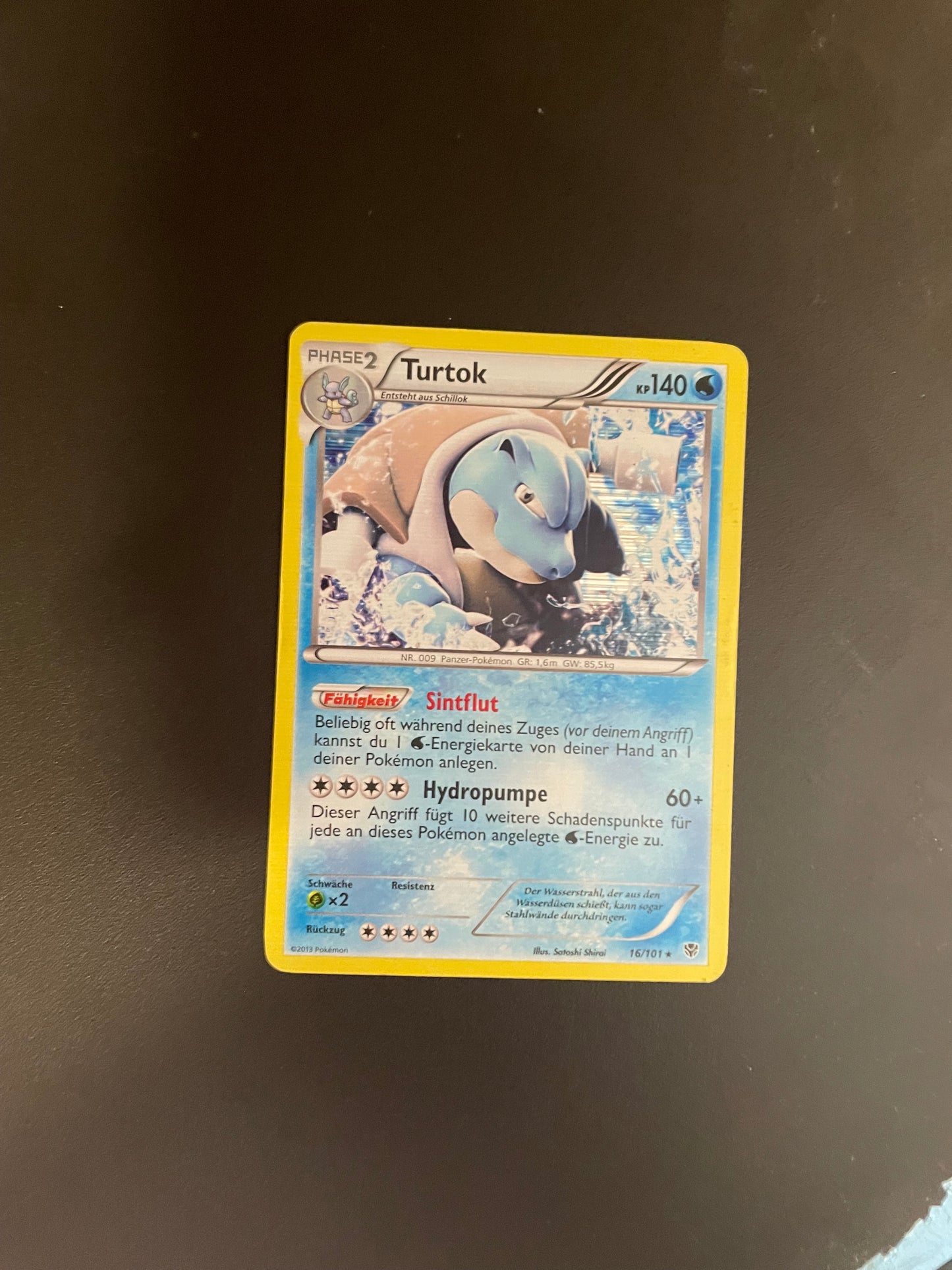 Pokémon Karte Holo Turtok 16/101 Deutsch