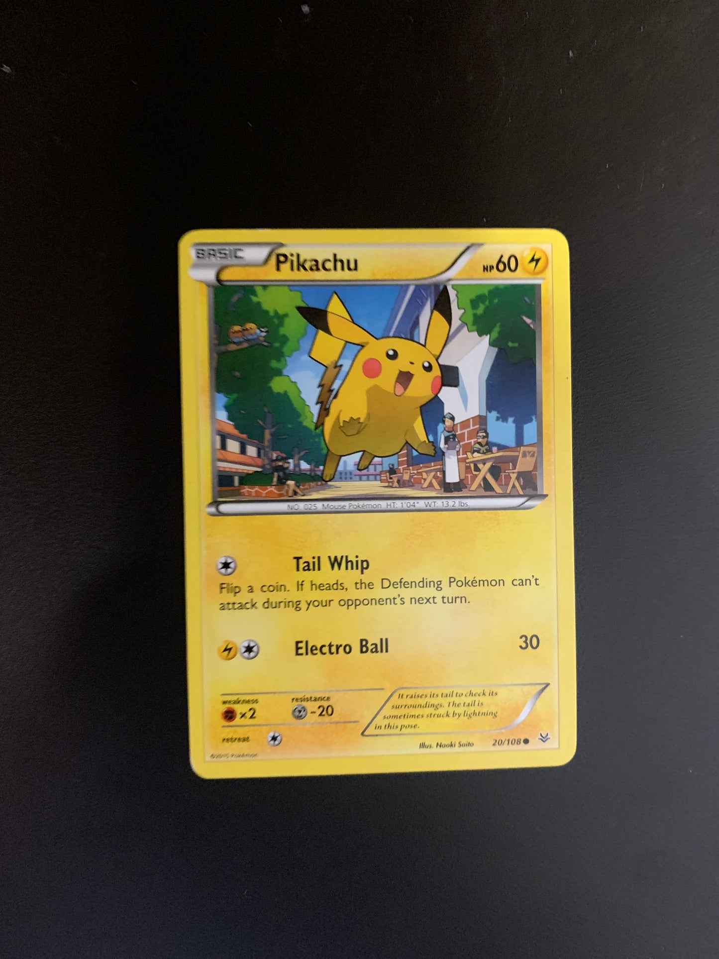 Pokemon Karte Pikachu 20/108 Englisch