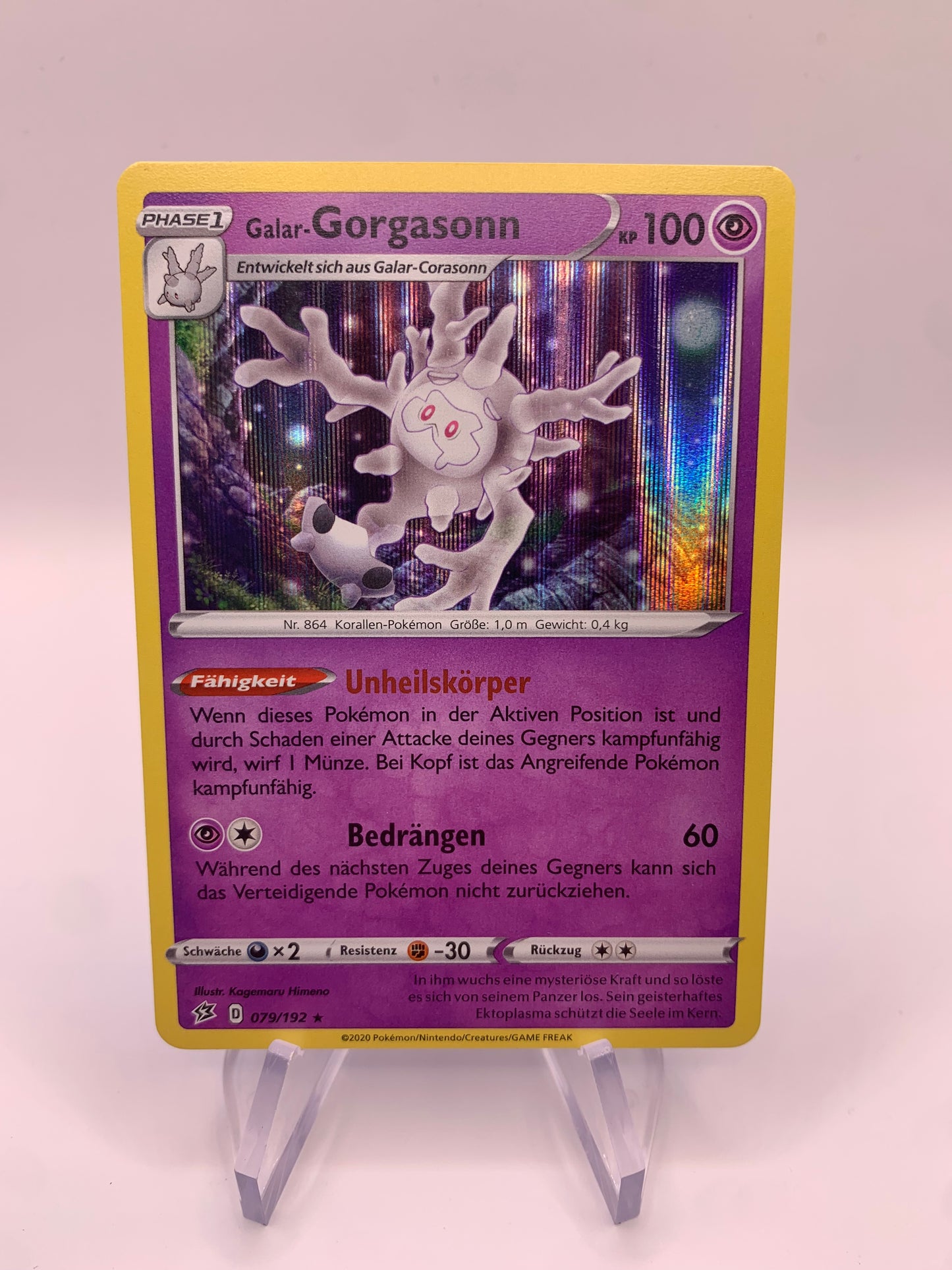 Pokemon Karte Holo Galar Gorgasonn  079/192 Deutsch