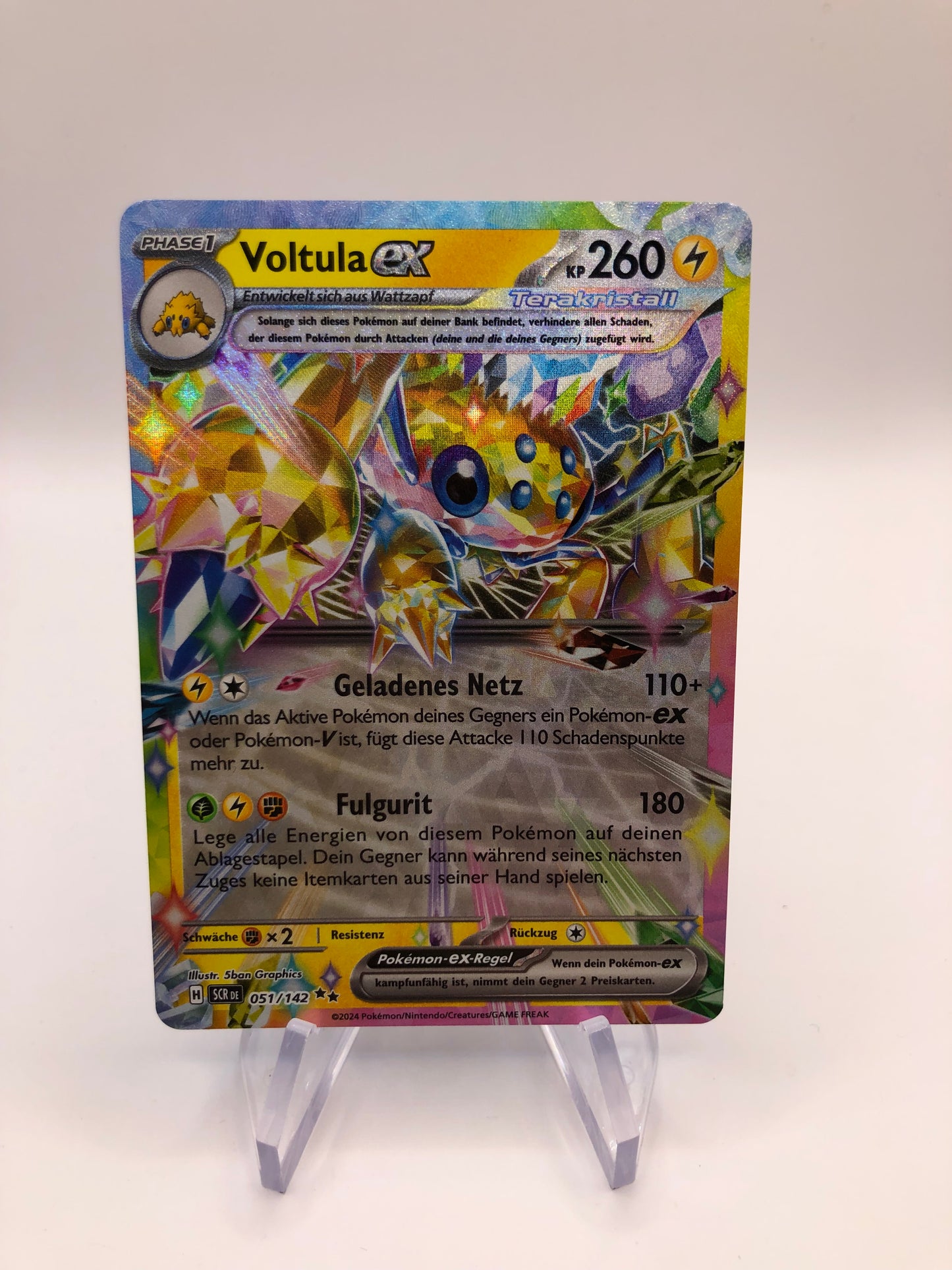 Pokemon Karte Ex Voltula 51/142 Deutsch