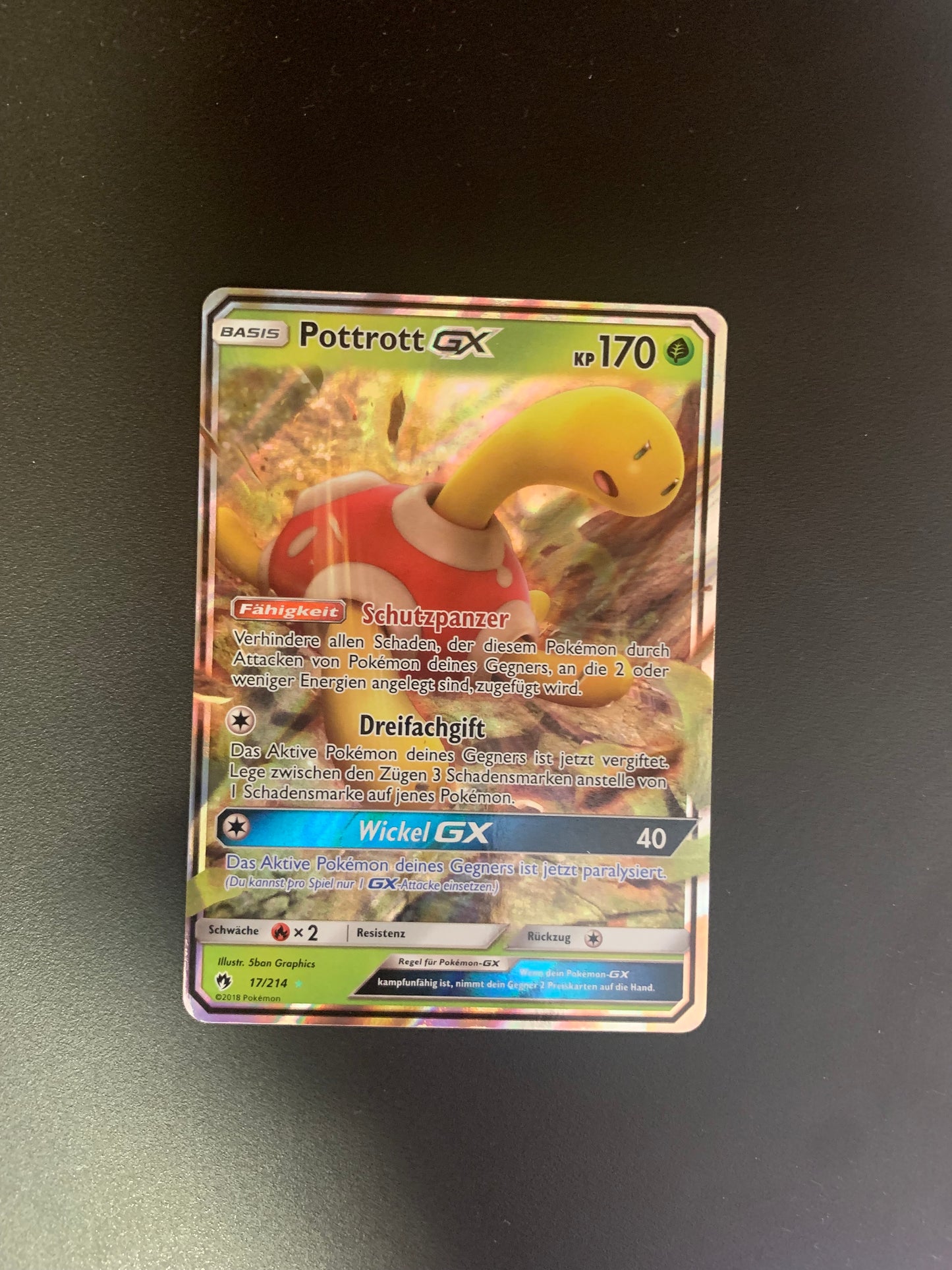 Pokemon Karte GX Pottrott 17/214 Deutsch