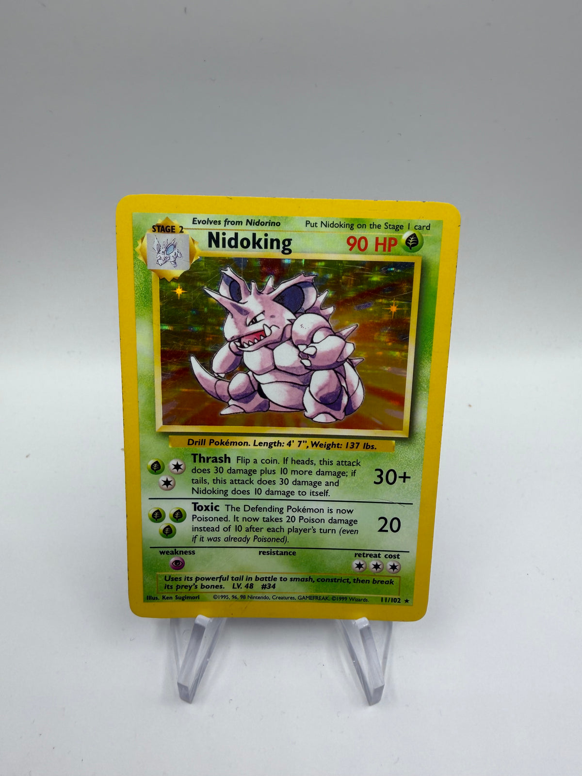 Pokemon Karte Holo Nidoking 11/102 Englisch